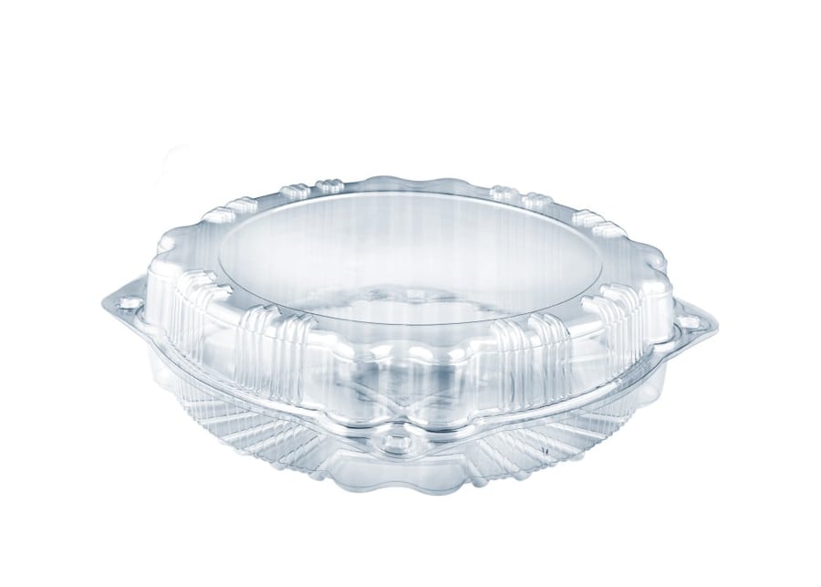 أوعية شفافة  بغطاء للمخبوزات متصل دائري 275 × 65 ROUND HINGED LID CONTAINER