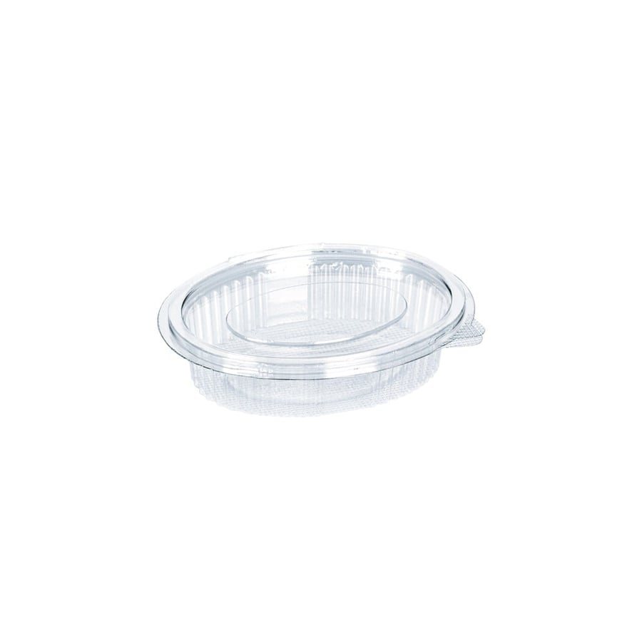 أوعية شفافة  للسلطة  بغطاء متصل بيضاوي OVAL HINGED LID CONTAINER 80 ml