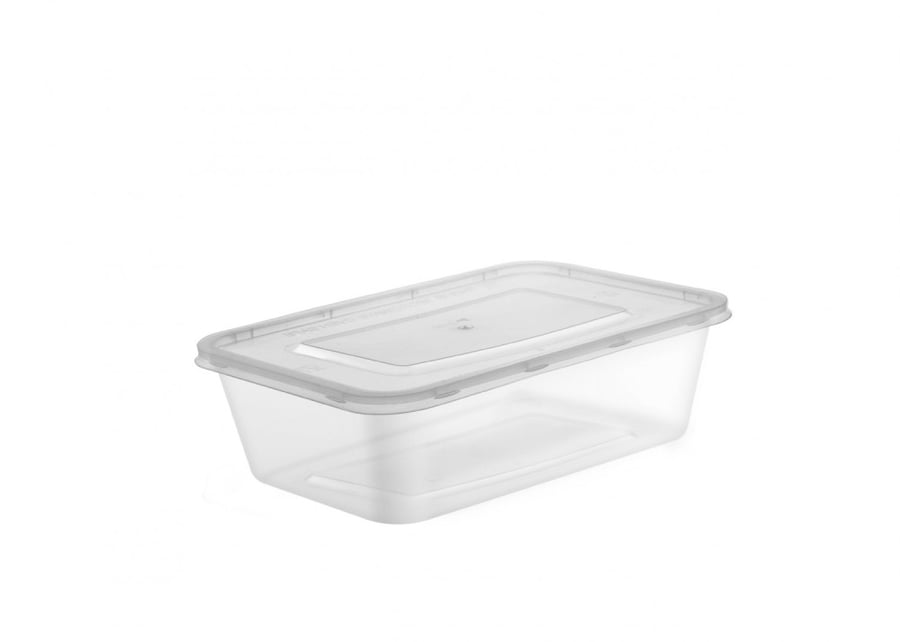 وعاء ميكرويف مستطيل بالغطاء 750 مل  RECTANGULAR MICROWAVEABLE CONTAINERS