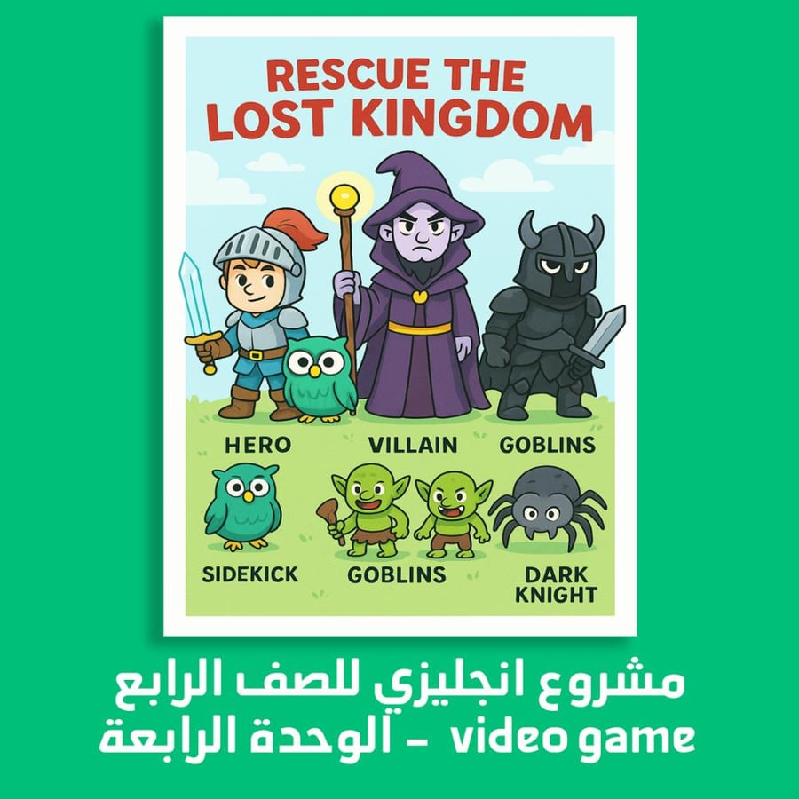 مشروع انجليزي رابع Video game الوحدة الرابعة