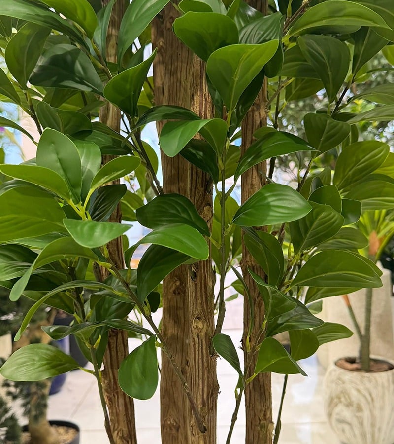 Artificial lemon tree (height 250 cm) fiber basin