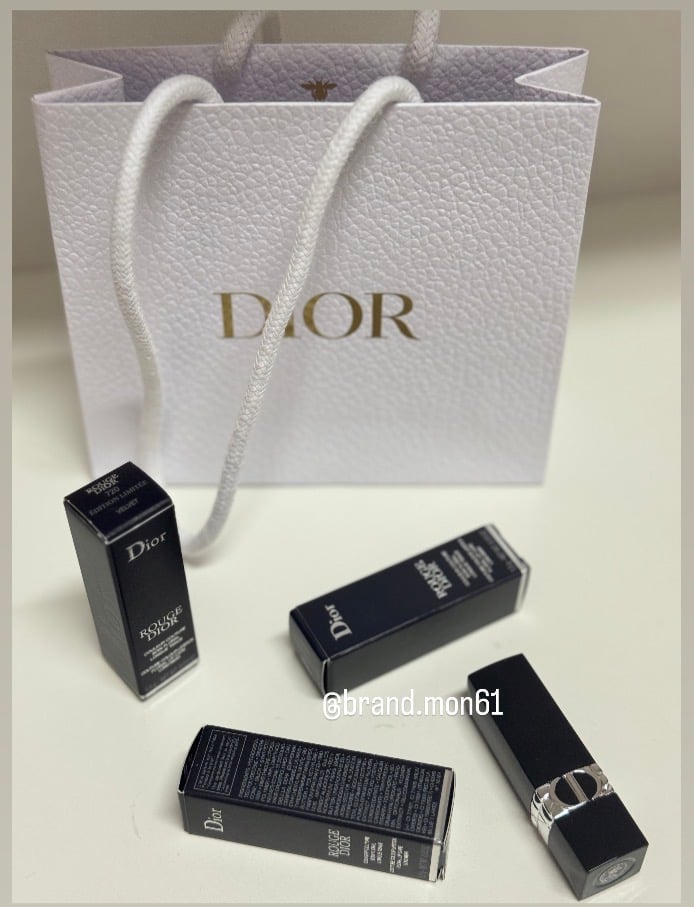 روج ديور ميني مع كيس Dior ميني الأصلي رقمة velvet 720  Edition Limitee