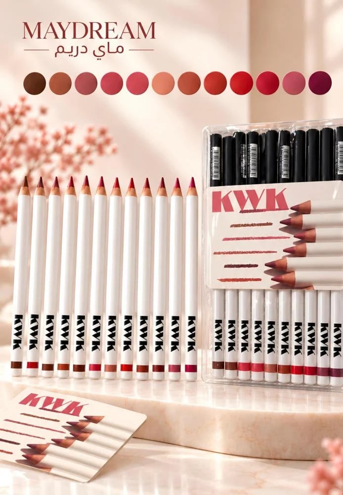مجموعة أقلام تحديد الشفاه من KWK (KWK Lip Liner Set)