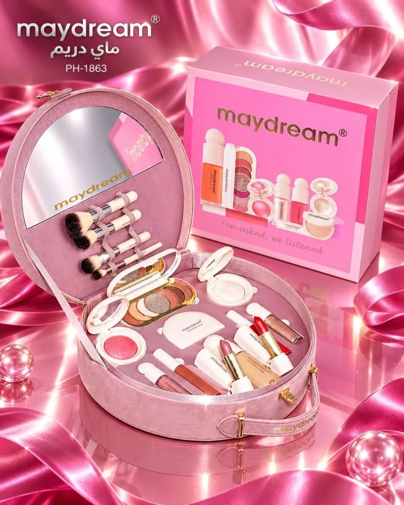 طقم الأساطير الوردي من MAYDREAM.. دلالكِ لا يحتمل الانتظار في حقيبة واحدة