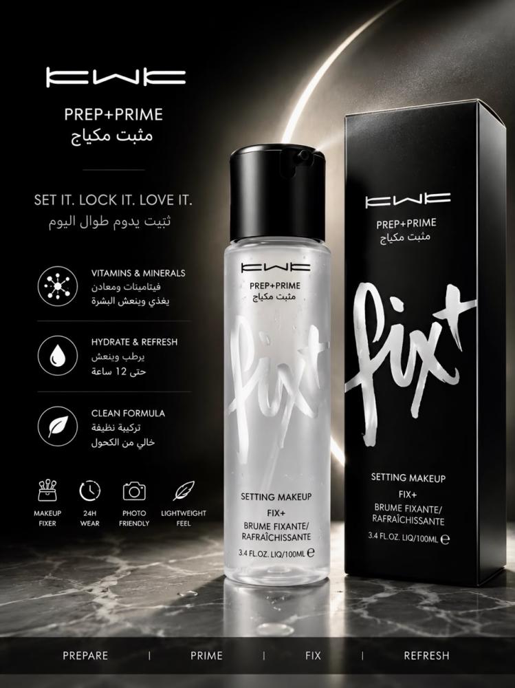 بخاخ KWK مثبت ومجدد المكياج PREP+PRIME Fix+ (سعة 100 مل)
