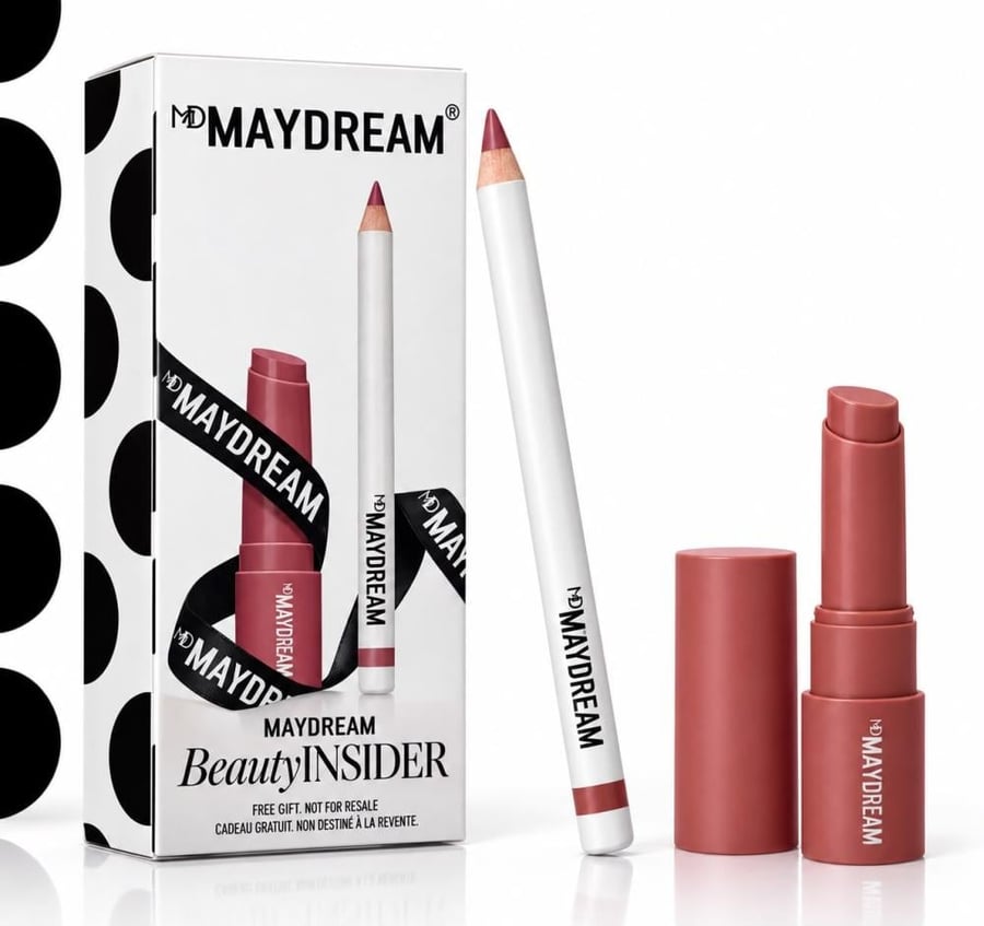 جلوس ملمع ومحدد الشفاه من ماي دريم MAYDREAM Lip Duo