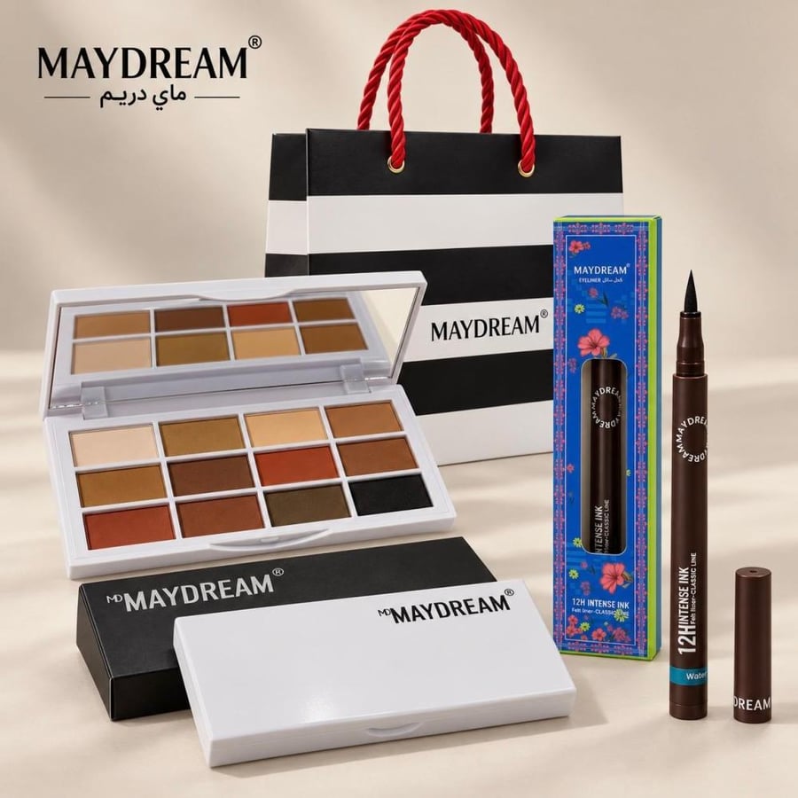 باليت ظلال العيون ماي دريم مع طقم حواجب MAYDREAM