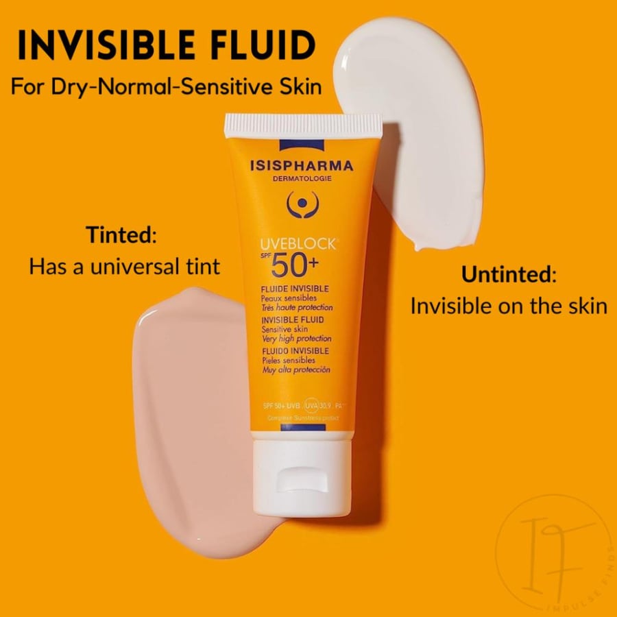 ايزيس فارما الترا فلويد SPF 50 حماية عالية 40 مل - Isispharma Uveblock Spf50+ Sunblock Invisible Fluid 40ml