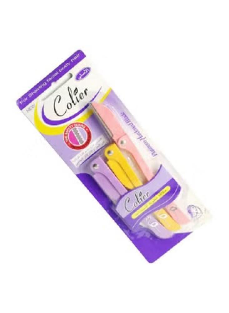 كولير جولدن شفرات للوجه 3 قطع - Colier Golden Disposable Razors For Women 3 Pcs
