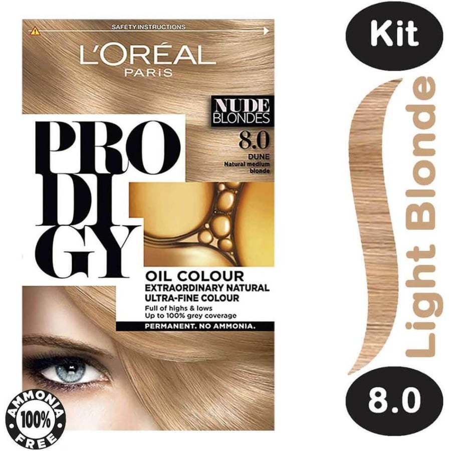 بروديجي صبغة شعر رمل الصحراء - أشقر فاتح 8.0 - Prodigy Hair Coloring Dune Light Blonde 8.0
