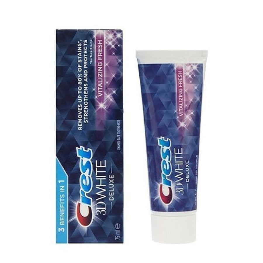 كرست معجون أسنان انتعاش الحياة75مل - Crest Toothpaste 3D White Deluxe Vitalizing Fresh 75 ml