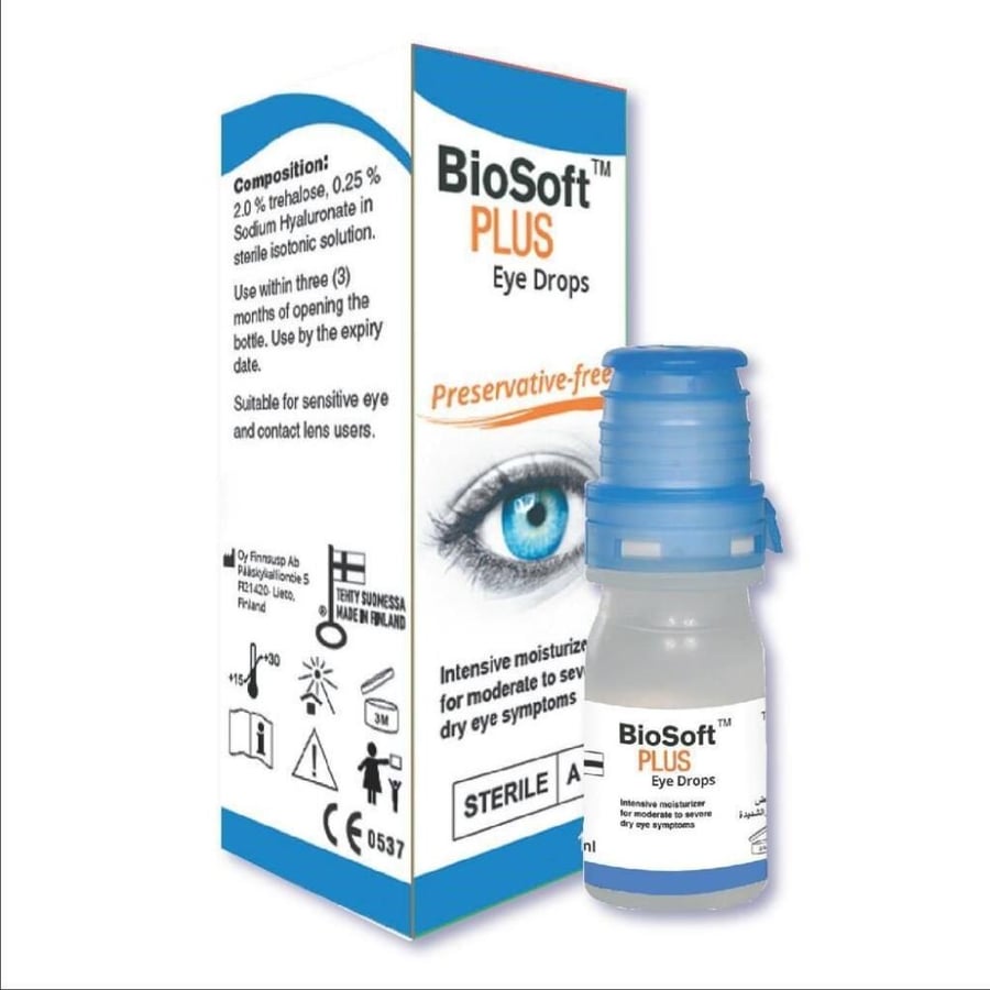 بيوسوفت بلس قطرة عين 10 ملل - Biosoft Plus Eye Drops 10 Ml