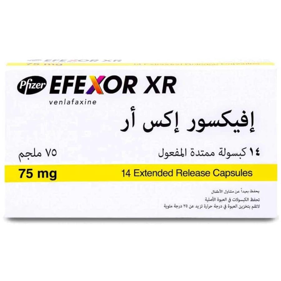 افيكسور اكس ار 75 مجم 14 كبسولة - Efexor XR 75 mg 14 Capsule