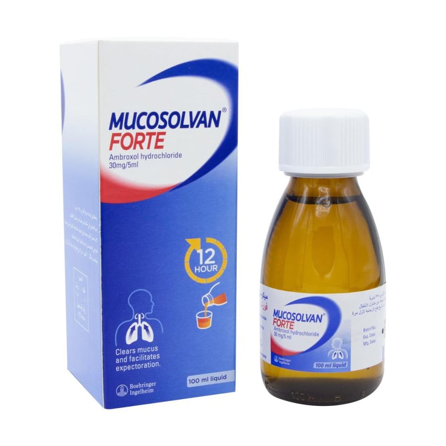 ميكوسولفان فورت 30 مجم شراب 100 مل - Mucosolvan Forte Syrup 100 ml