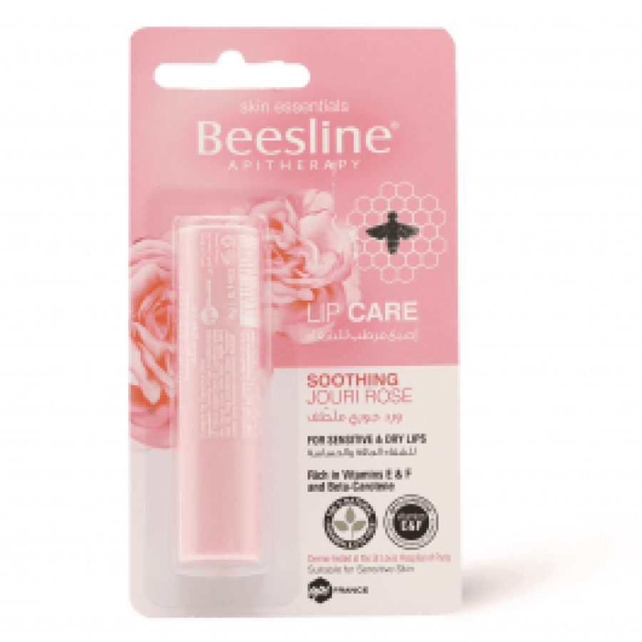 بيزلين مرطب شفاه، بالورد الجوري  4 جم - Beesline Soothing Jouri Rose Lip Balm 4 g