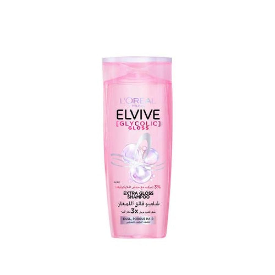 الفيف جليكوليك شامبو فائق اللمعان حمض الجليكوليك للشعر الباهت 400 مل - elvive hair shampoo glycolic acid 400 ml