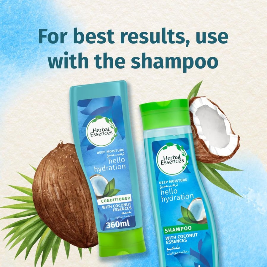 هيربال ايسنز بلسم باي جفاف 24 360 مل - Herbal Essences Conditioner Hllohdrtn 24 360 ml