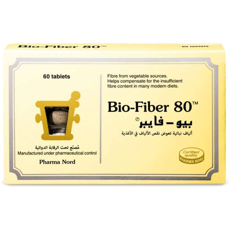 بيوفايبر الياف 60 قرص - Bio Fiber 80 mg 60 Tablet