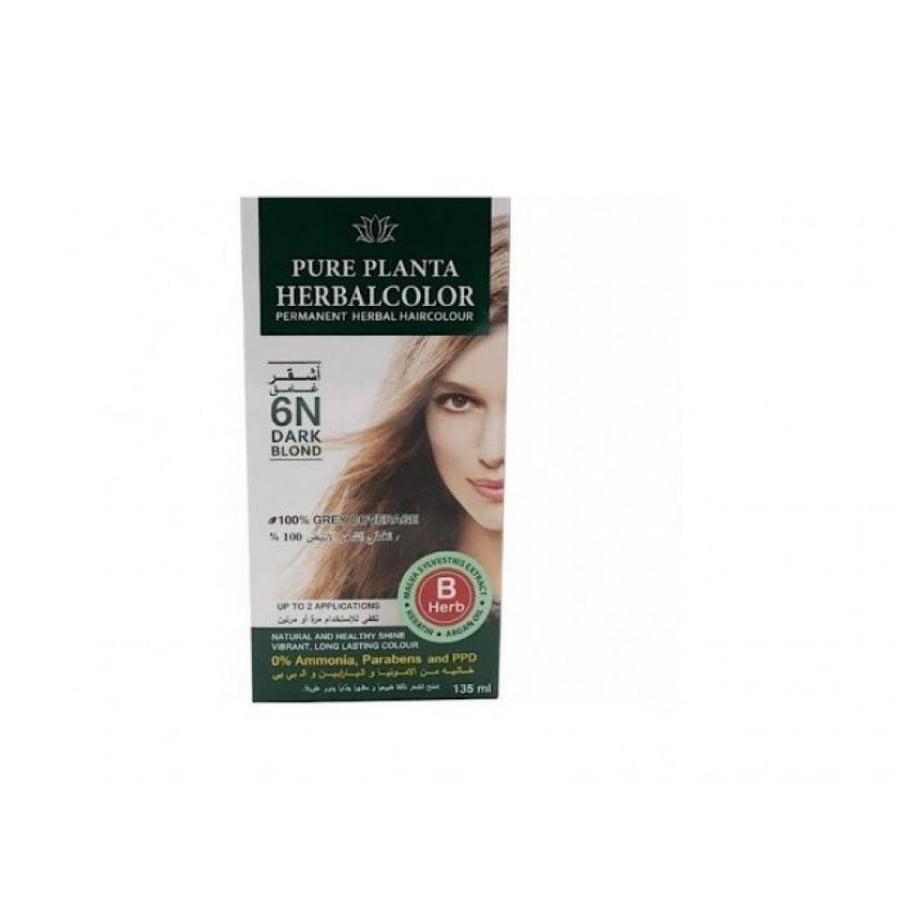 بيور بلانتا صبغة شعر طبيعية N6 اشقر غامق - Pure Planta Hair Dye Dark Blond 135 ml
