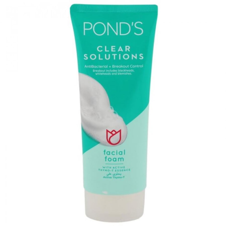 بوندس غسول منظف للبشرة الدهنية ومنقي المسام 100جم - ponds facial wash scrub anti bacterial clear solutions 100 gm