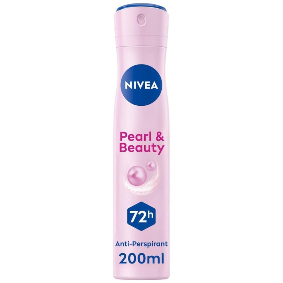 سبراي نيڤيا بيرل اند بيوتي بعطر مميّز للسيدات 200 مل مع حماية تدوم 72 ساعة - Nivea Pearl & Beauty Women Deodorant Spray 200 ml