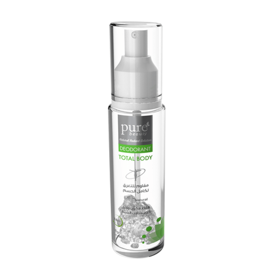 بيور بيوتي مزيل عرق للجسم بالكامل كريستال 18 غرام - Pure Beauty Total Body Deo Crystal 18 g
