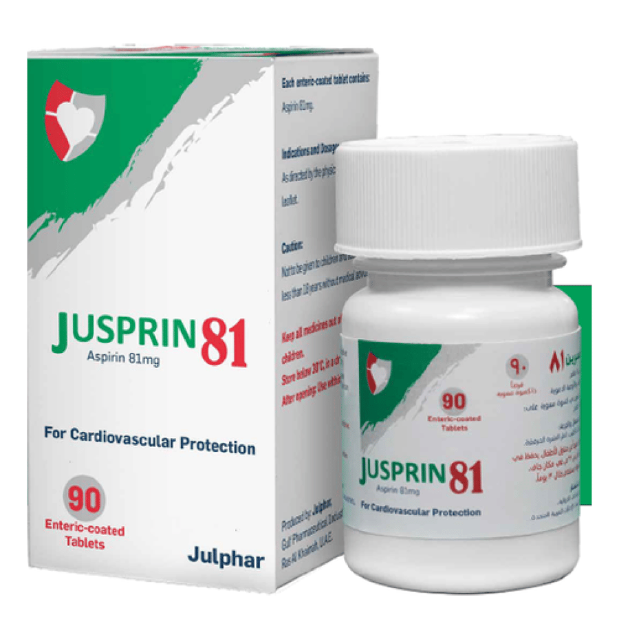 جوسبرين 81 مجم 90 قرص - Jusprin 81 Mg 90 Tablet
