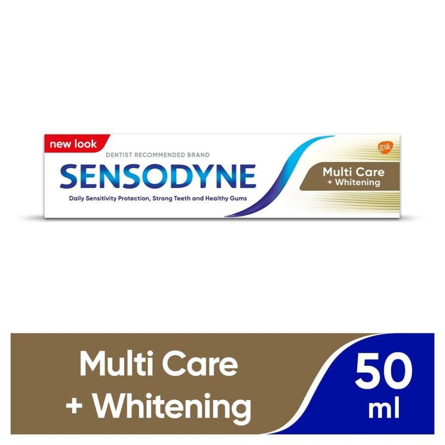 سنسوداين معجون أسنان عناية مع تبييض 50 مل - Sensodyne Toothpaste Multi Care + Whitening 50 Ml