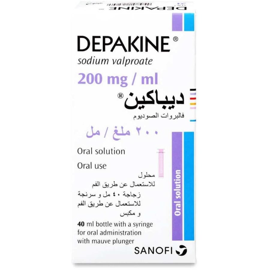 ديباكين 200 مجم/مل محلول 40 مل - Depakine 200 mg/ml Oral Solution 40 ml