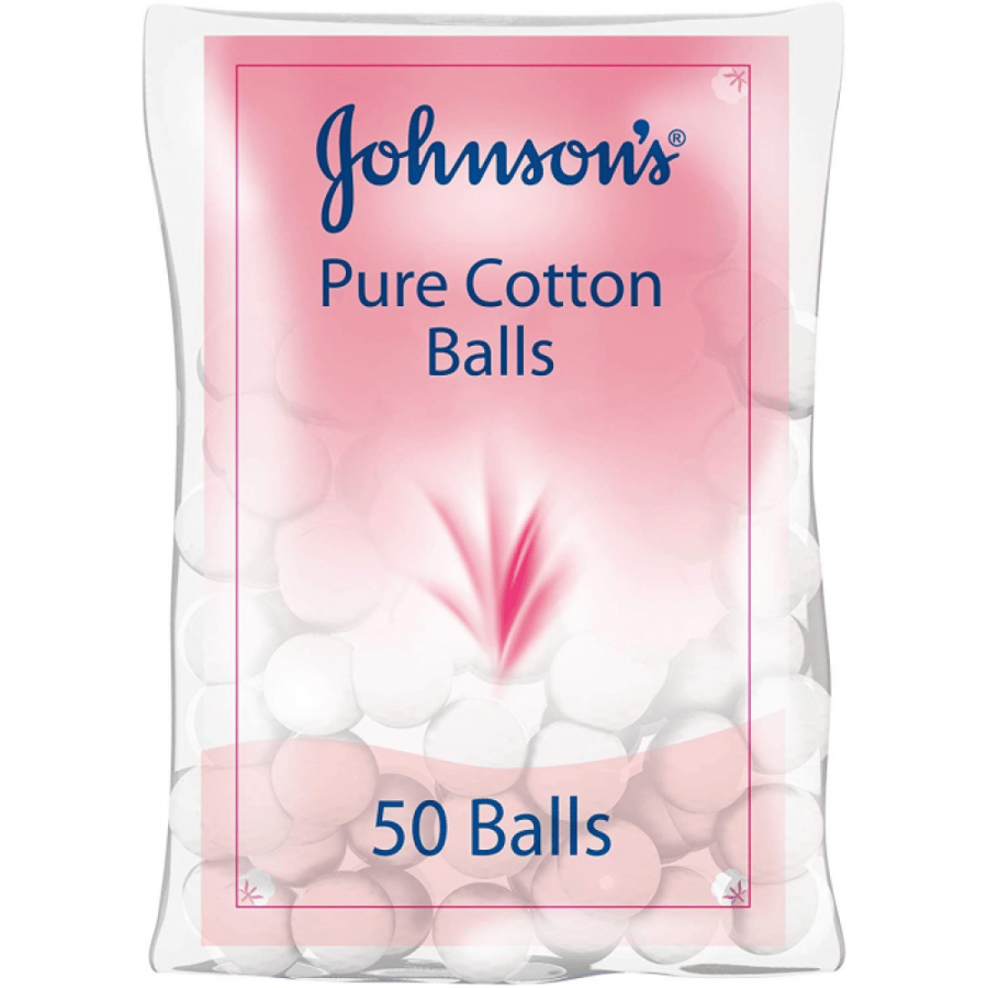 جونسون كرات قطن نقية للأطفال 50 قطعة - Johnson's Baby Pure Cotton Balls 50 Pieces