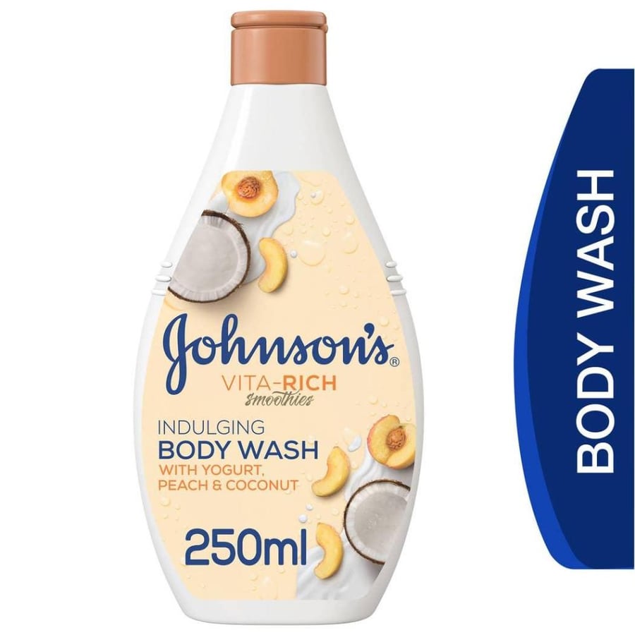 جونسون صابون سائل فيتا ريتش سموذي دلال 250مل - Johnson's Vita Rich Indulging Peach & Coconut Body Wash 250 ml