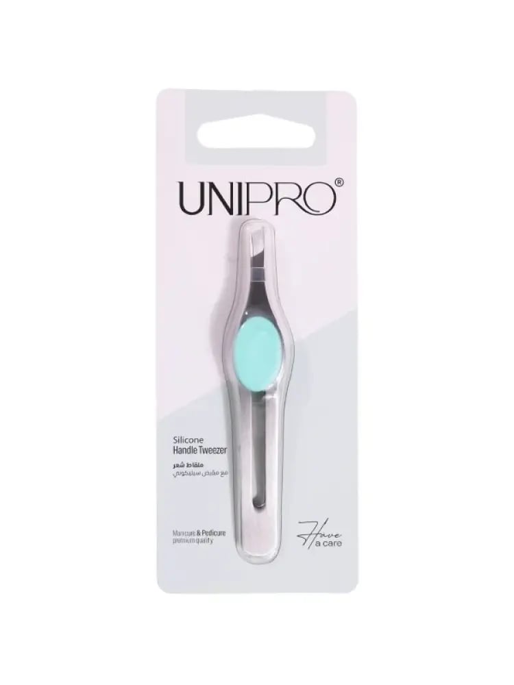 يوني برو ملقاط شعر مقبض سيليكوني 3714 - Uni Pro Silicone Handle Hair Tweezers 3714