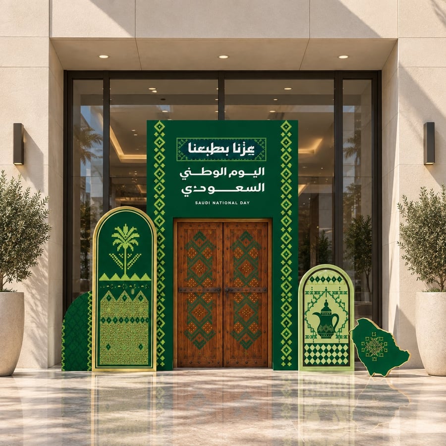 تنسيق مميز وفاخر لليوم الوطني مناسب للشركات