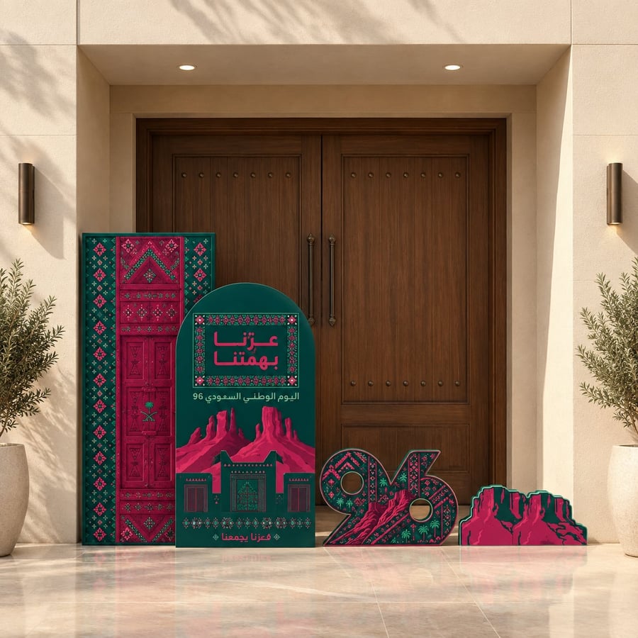 تنسيق مميز وفاخر لليوم الوطني مناسب للشركات