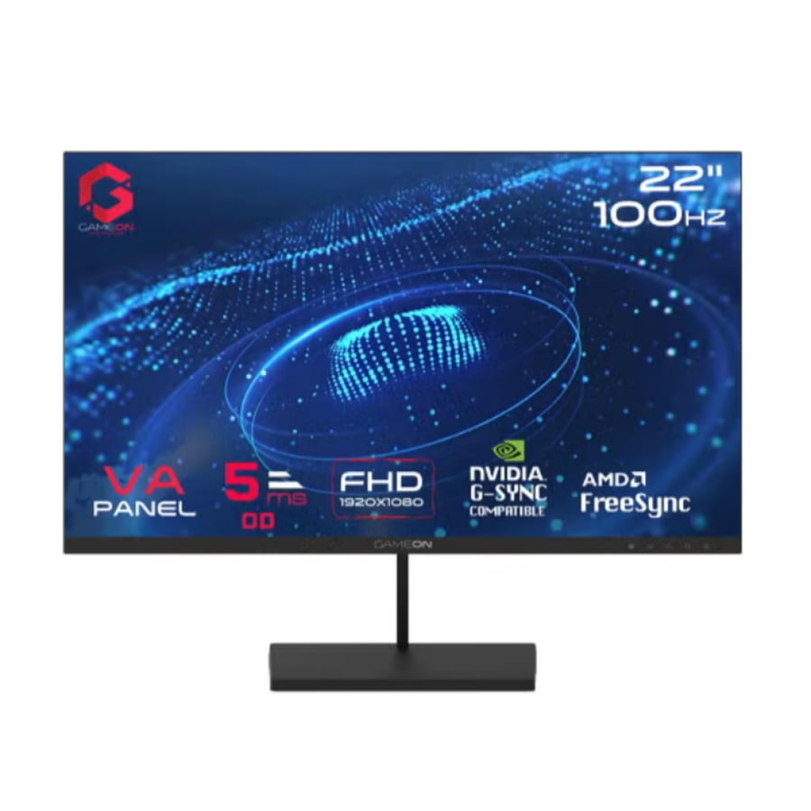 شاشة قيمنق GameOn 22 inch B Series FHD Monitor, 1920x1080, 100Hz