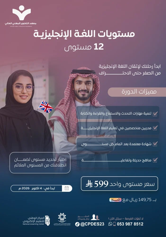 مستويات اللغة الانجليزية