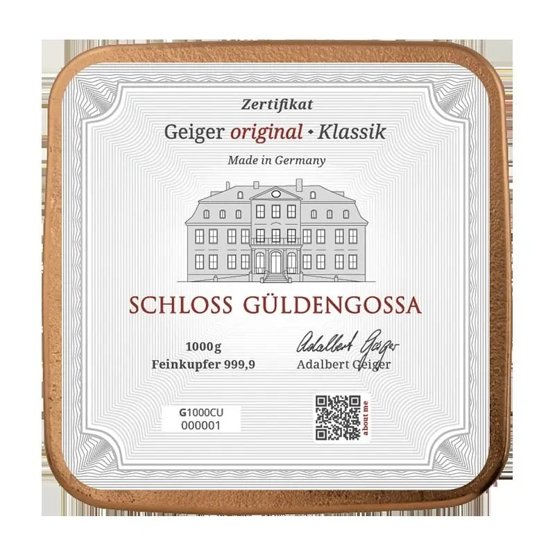 سبيكة نحاس غايغر 1 كجم – Geiger Edelmetalle