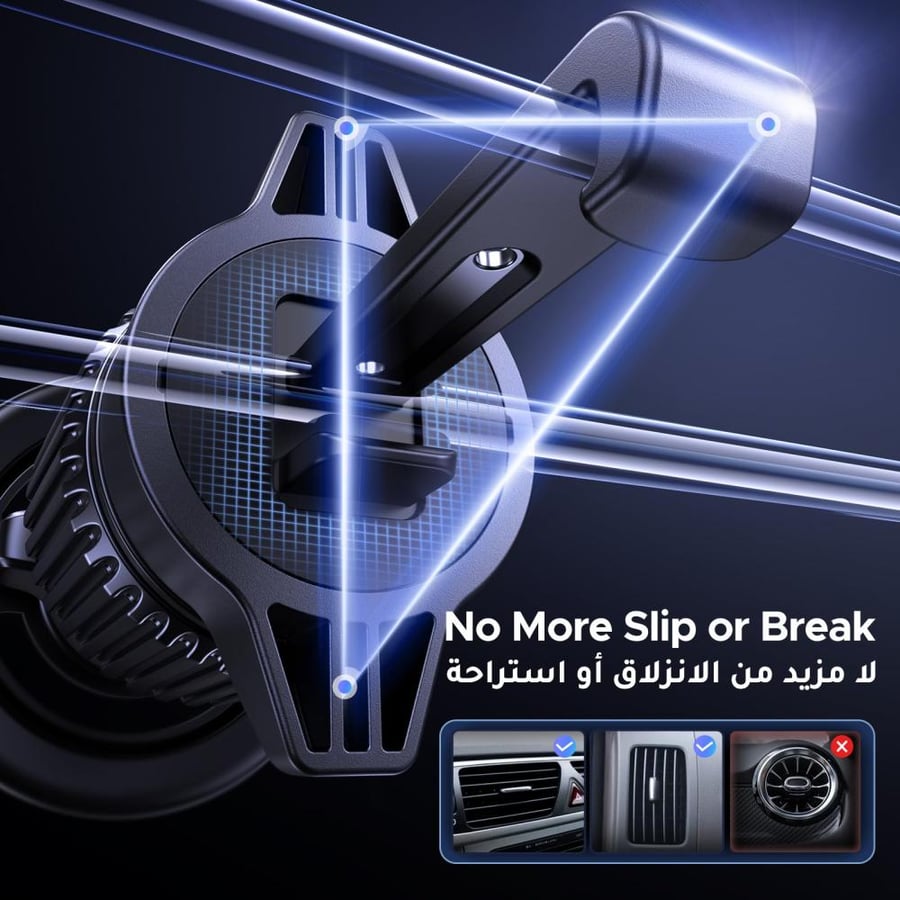 حامل جوال UGREEN مغناطيسي للسيارة – MagSafe ودوران 360° وتثبيت قوي