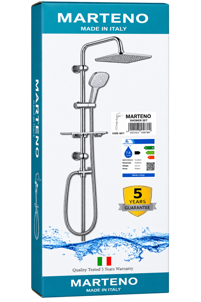 مسطرة دش كروم مربع MARTENO