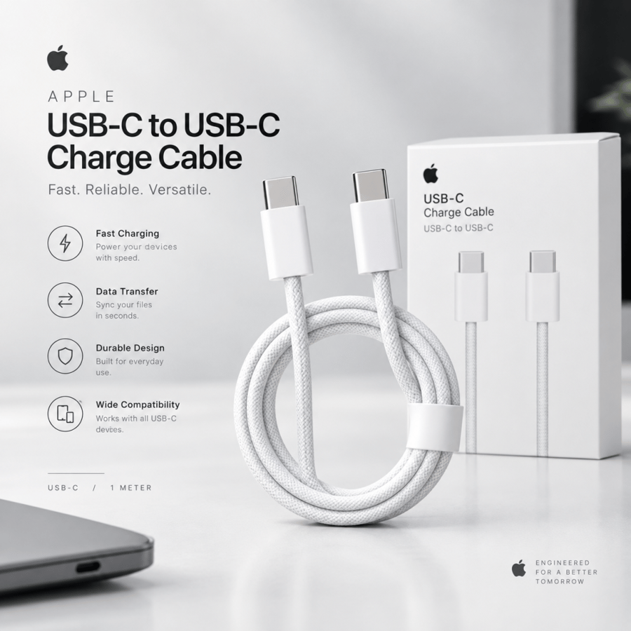 ابل ووفن من USB‎-‎C الى USB-C سلك شحن ونقل بيانات