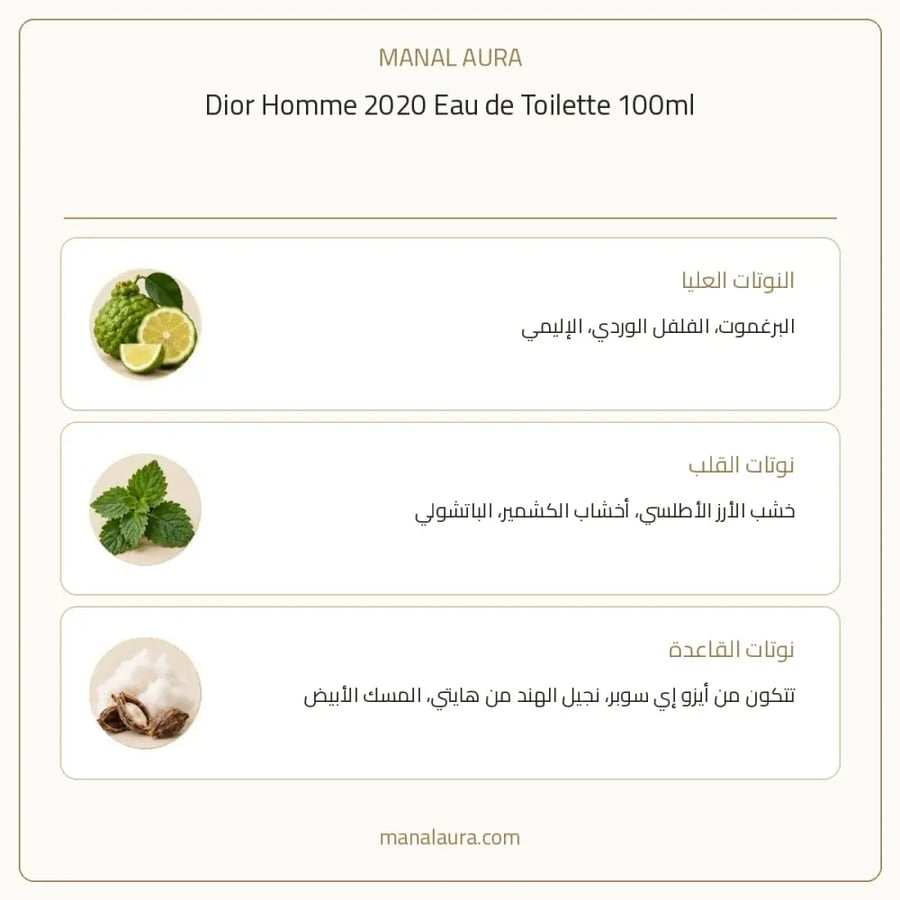 ديور عطر هوم الفضي أو دو تواليت - خشبي - للرجال - 100 مل