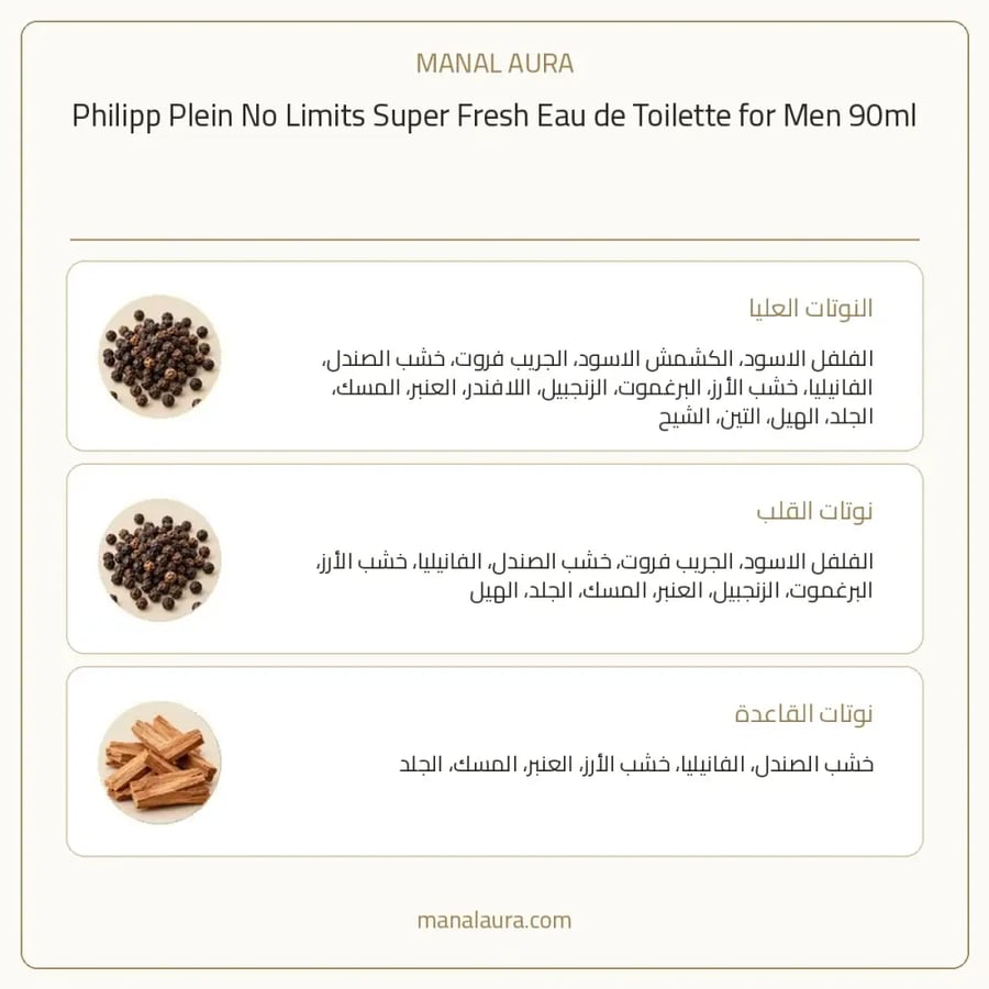 رالف لورين عطر فيليب بلين نو ليميتس سوبر فرش أو دو تواليت - خشبي حمضي عطري - للرجال - 90 مل