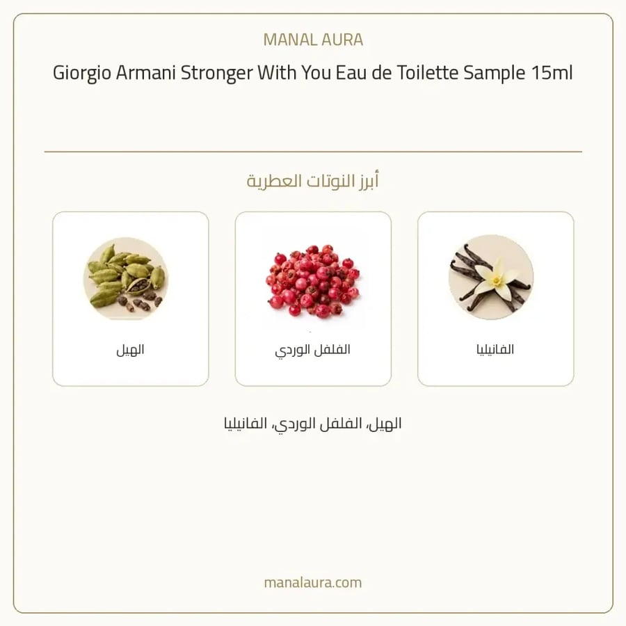 جورجيو أرماني عينة عطر جورجيو أرماني إمبوريو أرماني سترونجر وذ يو أو دو تواليت - عطري - للرجال - 15 مل