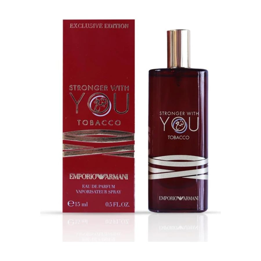 عينة عطر ارماني سترونجر ويذ يو توباكو بخاخ للرجال أو دو بارفيوم 15 مل