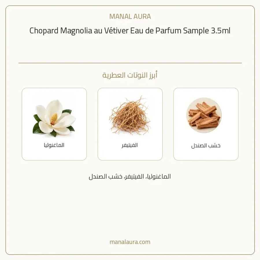 شوبارد عينة عطر شوبارد ماجنوليا أو فيتيفر بارفيوم - خشبي - للجنسين - 3.5 مل