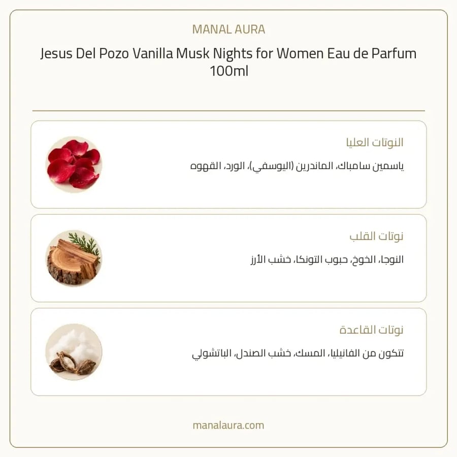 خيسوس ديل بوزو عطر دل بوزو فانيلا مسك نايت أو دو بارفيوم - عمبر - للنساء - 100 مل