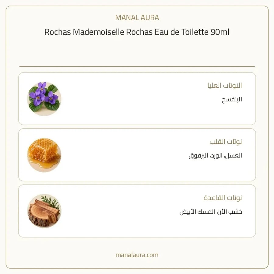 روشاس عطر مدموازيل روشاس أو دو تواليت - زهري - للنساء - 50 مل