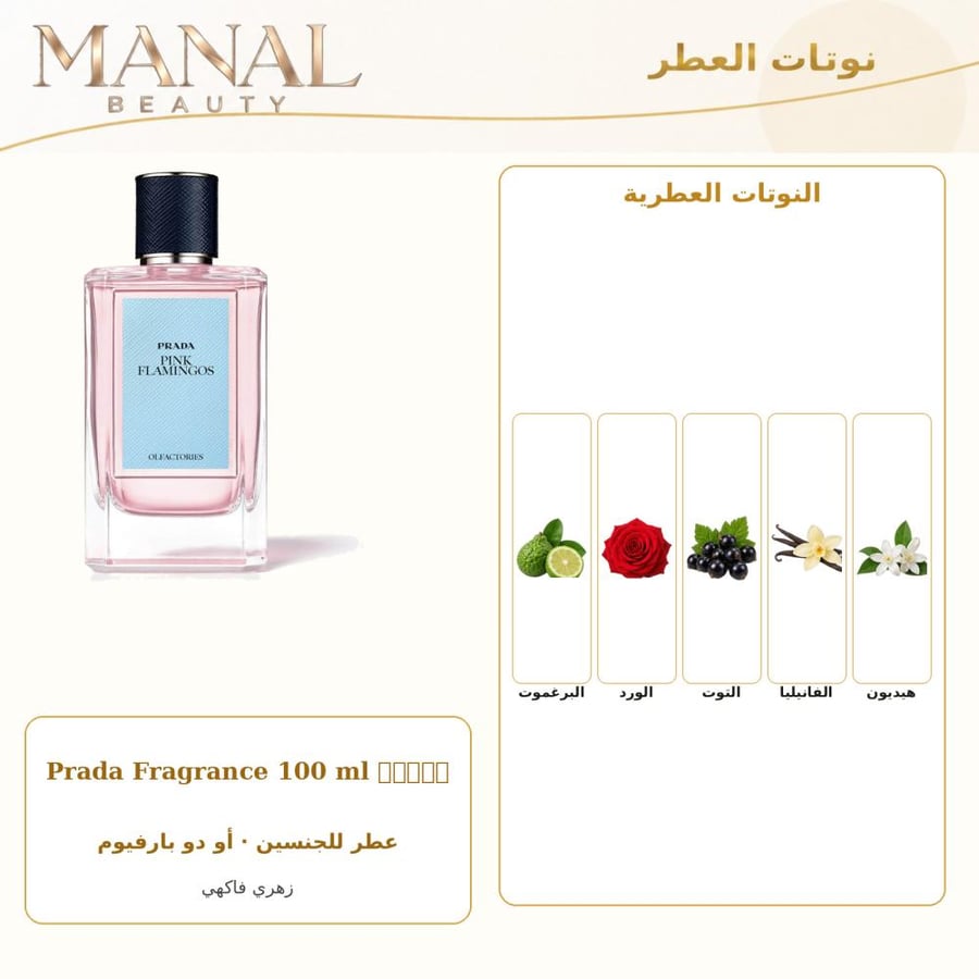 برادا عطر أولفاكتوريز بينك فلامينجوز الحجم أو دو بارفيوم - زهري فاكهي - للجنسين - 100 مل