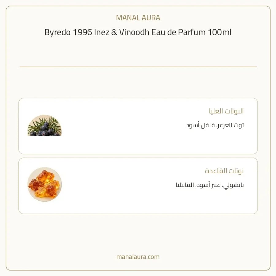 بايريدو عطر 1996 اينز آند فينود أو دو بارفيوم - عنبر - للجنسين - 100 مل
