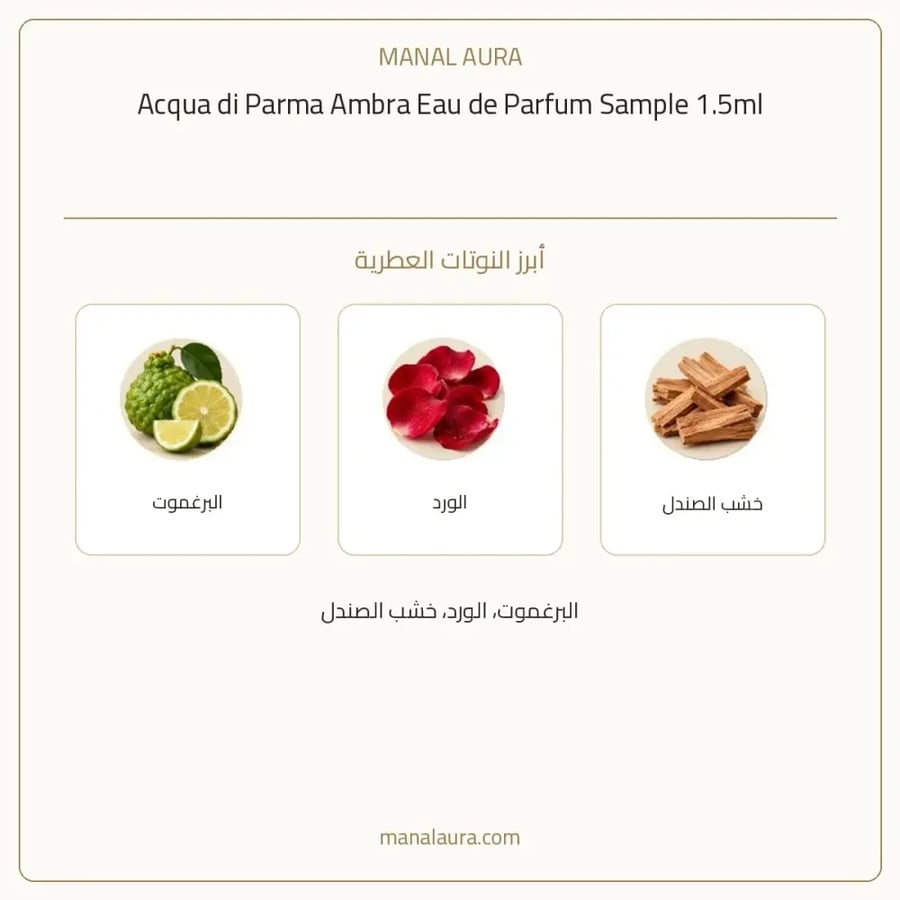 أكوا دي بارما عينة عطر اكوا دي بارما امبرا أو دو بارفيوم - عطري - للجنسين - 1.5 مل